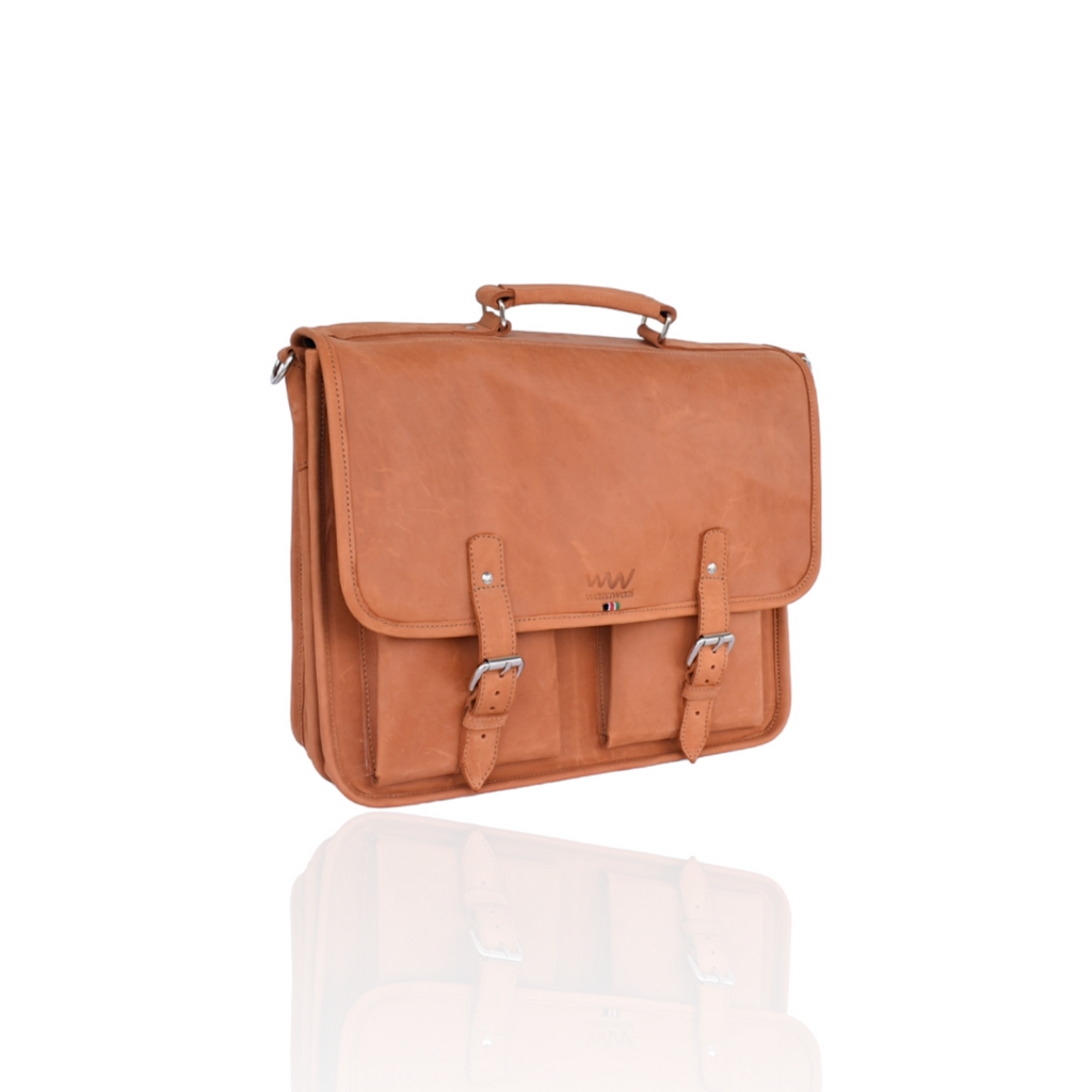 Wafula leather briefcase