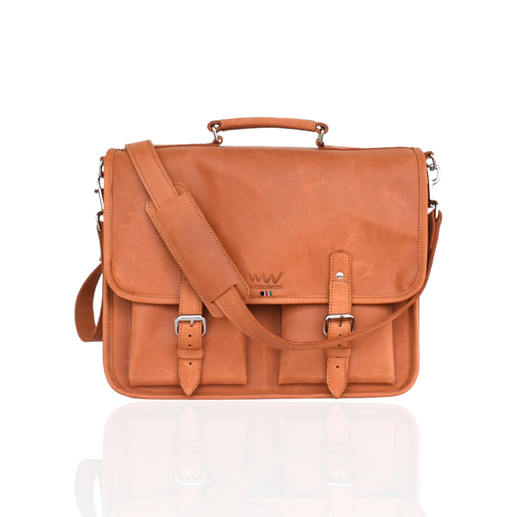 Wafula leather briefcase