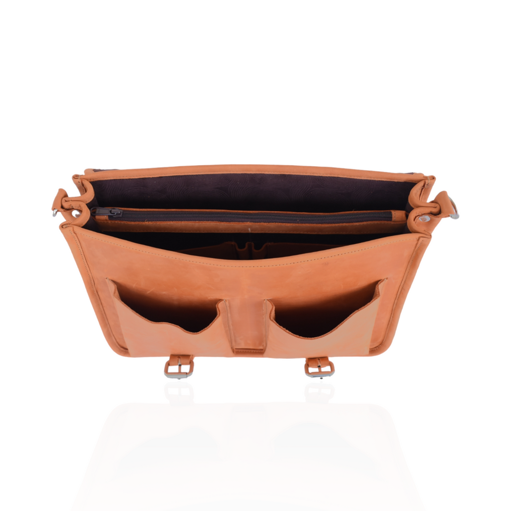 Wafula leather briefcase