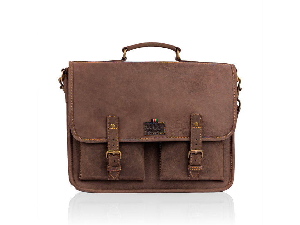 Wafula leather briefcase